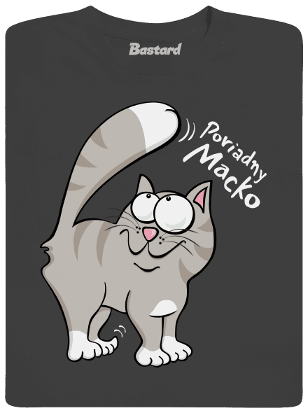 Macko a Micka pánske dlhý rukáv Dark Grey