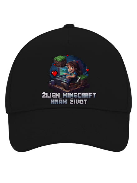 Žijem Minecraft šiltovka baseballka Black