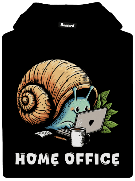 Slimákov home office pánska mikina klokanka Black