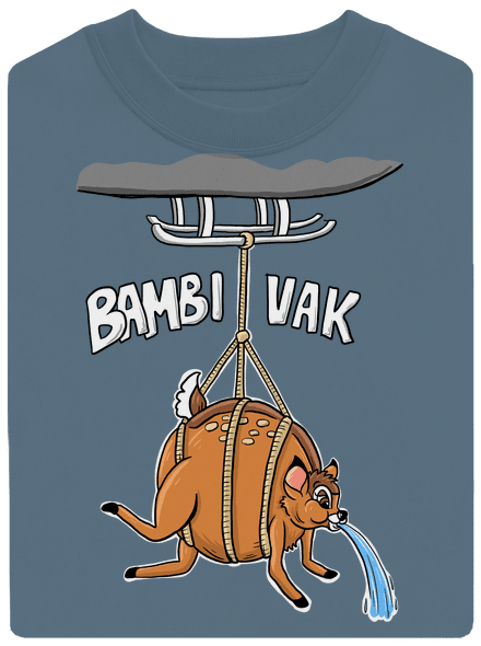 Bambi vak unisex mikina bez kapucne Nordic Blue