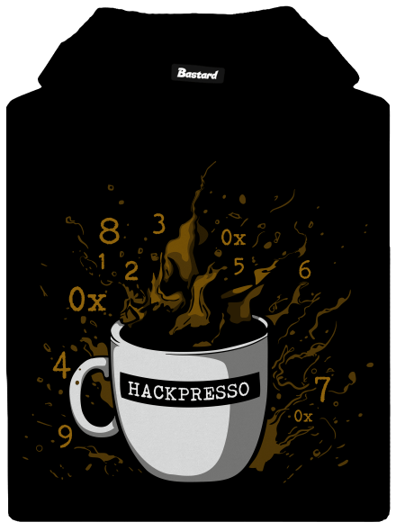 Hackpresso  pánska mikina klokanka Black