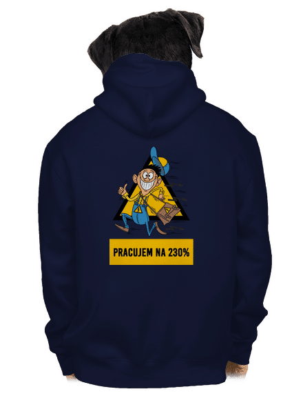 Pracujem na 230% pánska mikina na zips Navy