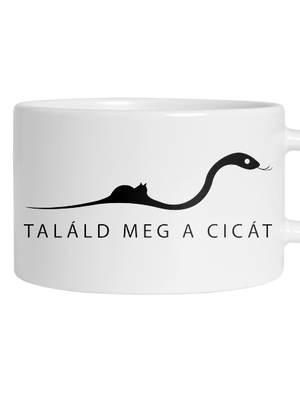 Nájdi mačku hrnček makronka White