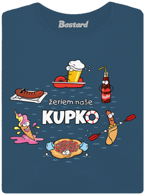 Slovenské kupko dámske tričko prémium Petrol Blue