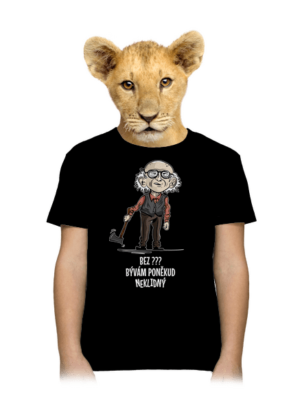 Neklidný - vlastný text detské tričko Black