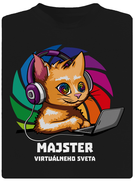 Majster virtuálneho sveta detské športové tričko Black