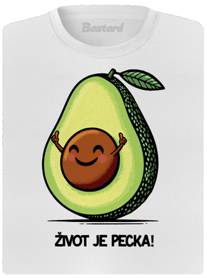 Život je pecka dámske športové tričko White