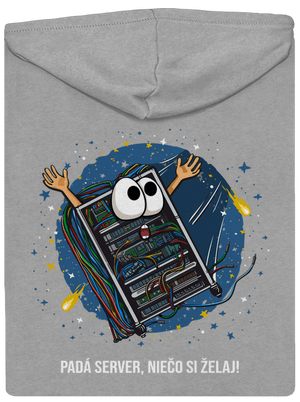 Padá server pánska mikina na zips Light Melange