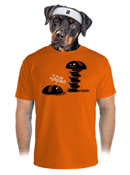 Vytočený pánske športové tričko Neon Orange
