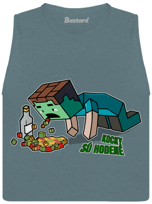 Kocky sú hodené dámske tielko voľné Heather Deep Teal