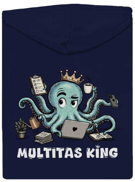 Multitas king pánska mikina na zips Navy
