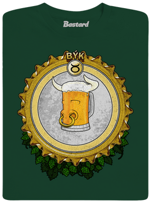 Pivný horoskop: Býk pánske tričko Bottle Green