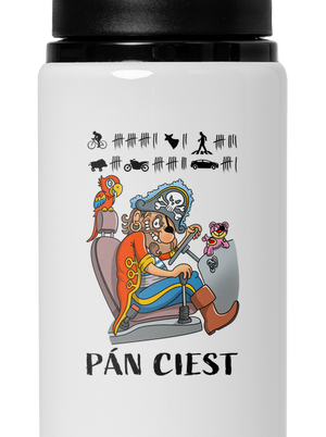 Pán ciest flaša na vodu White