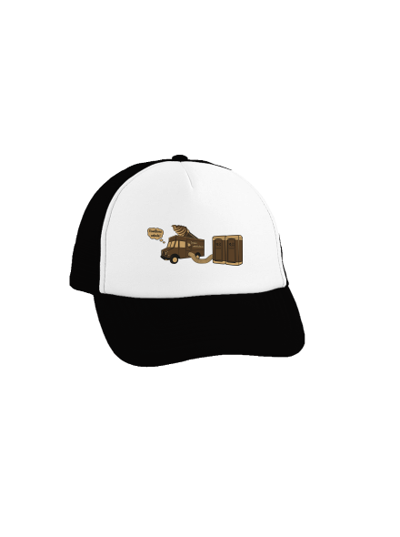 Točená čokoládová šiltovka truckerka Black cap