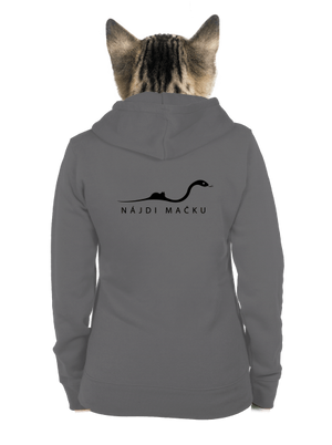 Nájdi mačku dámska mikina na zips Steel Gray
