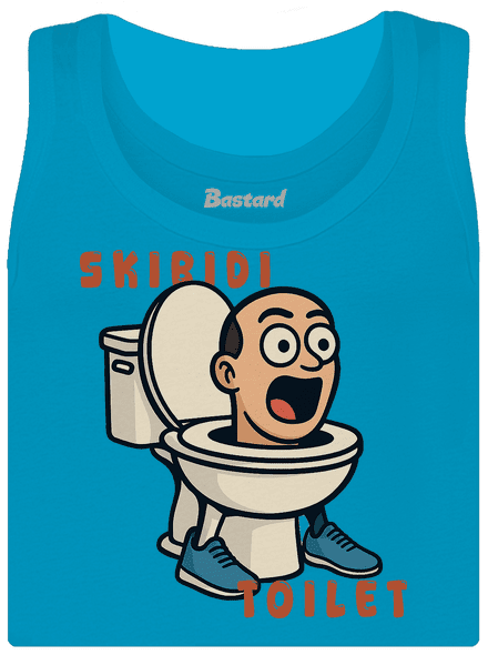 Skibidi Toilet dámske tielko klasické Blue Atol