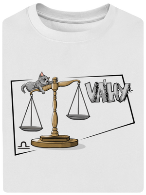 Mačací horoskop: Váhy unisex tričko oversized White