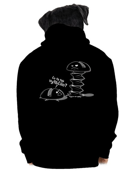 Vytočený pánska mikina na zips Black