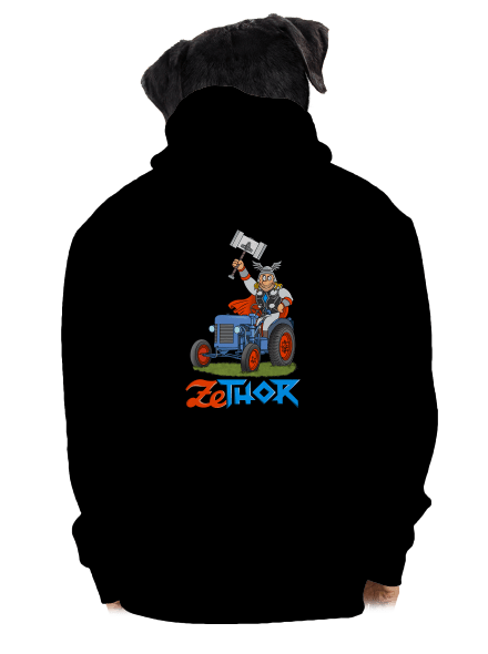 ZeThor pánska mikina na zips Black
