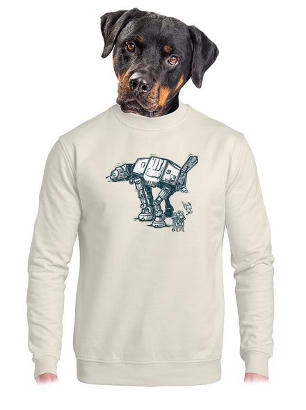 AT-AT unisex mikina bez kapucne Off White