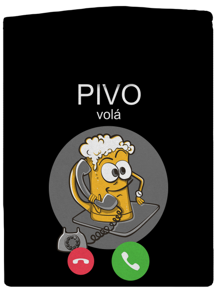 Pívo volá pánska mikina na zips Black