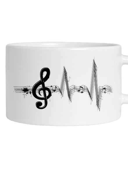 Žijem muzikou hrnček makronka White