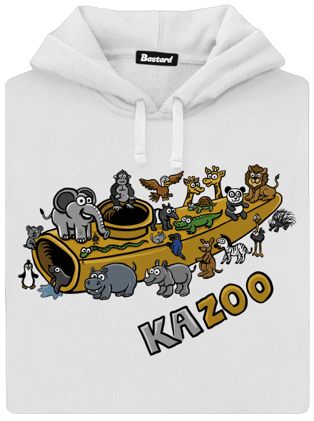 KaZoo dámska mikina klokanka White