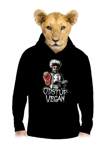 Odstup vegane detská mikina klokanka Black
