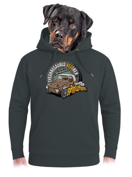 Tyrannosaurus Velorex unisex mikina premium Charcoal