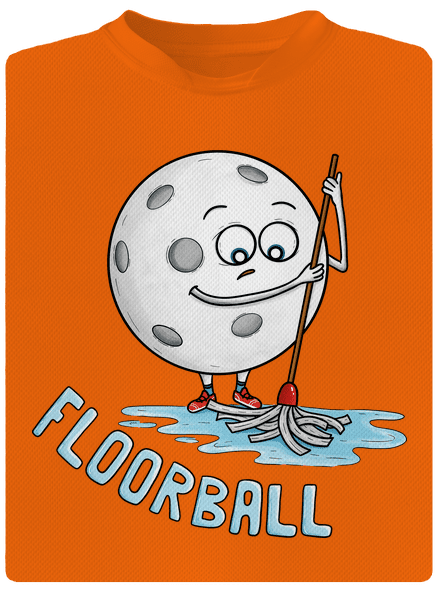 Floorball detské športové tričko Neon Orange