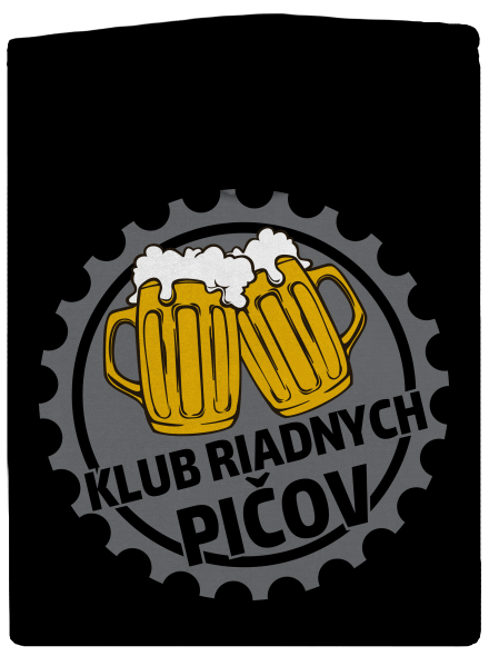 Klub riadnych pičov dámska mikina na zips Black