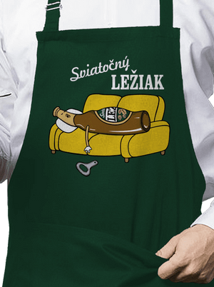 Sviatočný ležiak zástera Bottle Green