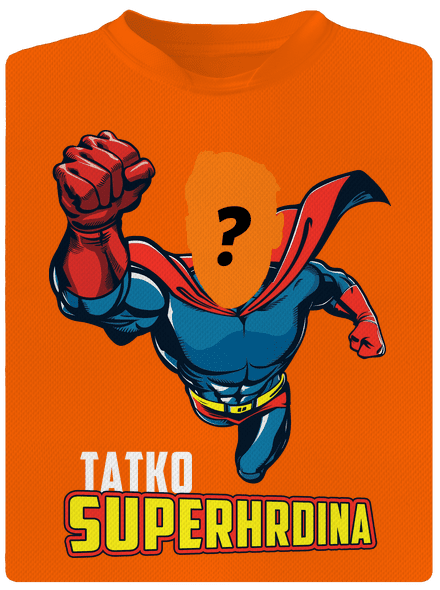 Tatko superhrdina pánske športové tričko Neon Orange