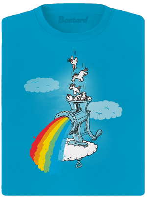 Ako vzniká dúha dámske športové tričko Blue Atol