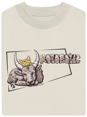 Mačací horoskop: Kozorožec unisex mikina bez kapucne Off White