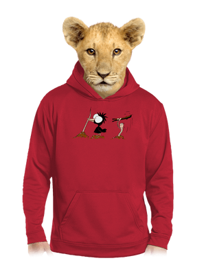 Nesprávny koniec detská mikina klokanka Fire Red