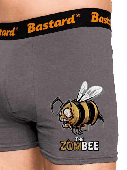 ZomBee - žltá boxerky Gray Melange