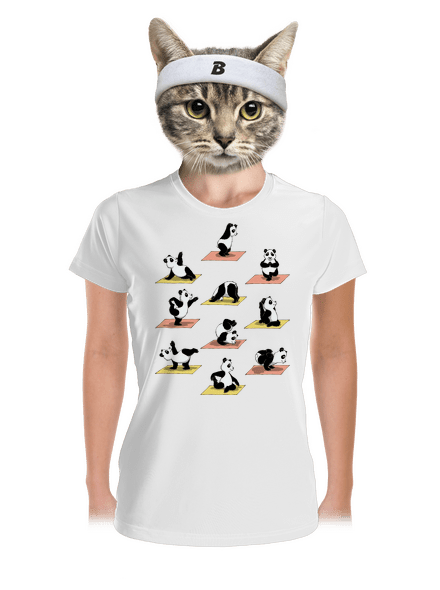 Pandia jóga dámske športové tričko White