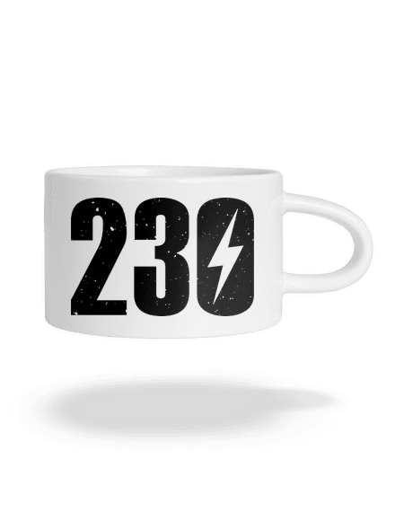 230 V hrnček makronka White