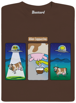 Alien Cappuccino pánske tričko Brown