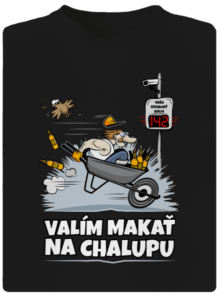 Valím na chalupu pánske športové tričko Black