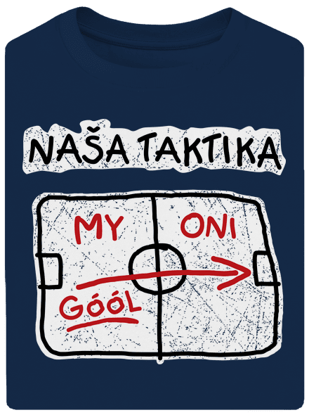 Naša taktika unisex tričko oversized Midnight Blue