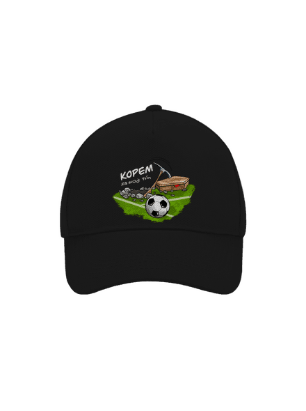 Kopem za svoj tím šiltovka baseballka Black