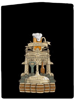 Pivný oltár pánska mikina na zips Black