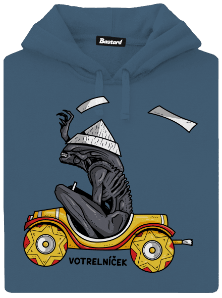 Votrelníček dámska mikina klokanka Denim