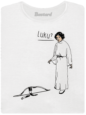 Luke a Leia dámske tričko s lemom White