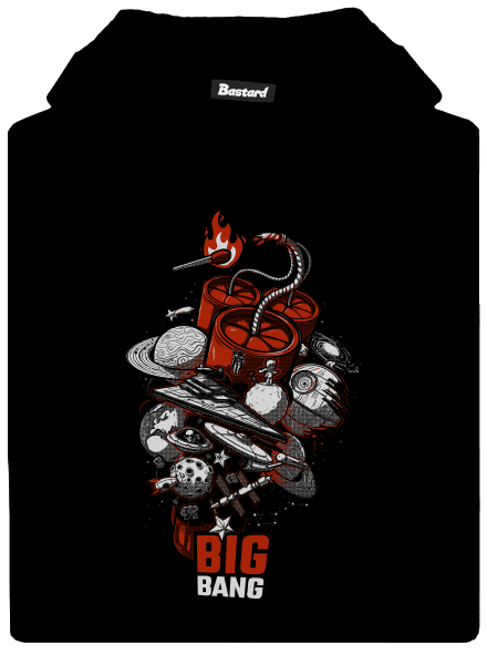Big Bang detská mikina klokanka Black