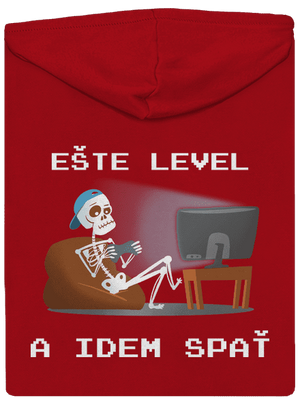 Ešte level pánska mikina na zips Red