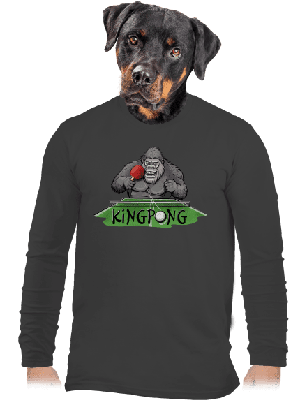 King pong pánske dlhý rukáv Dark Grey