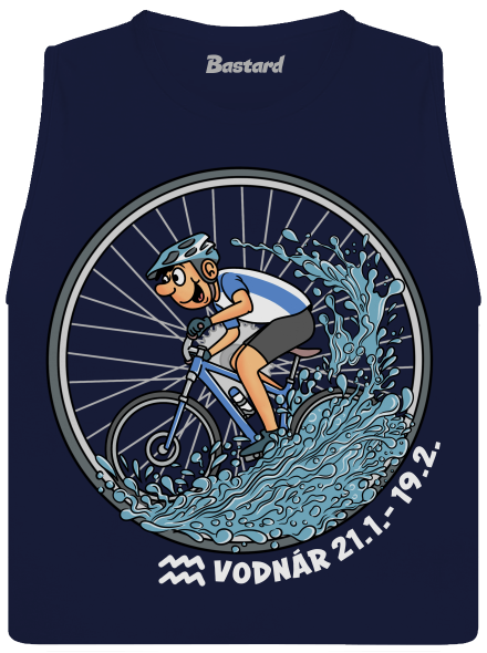 Cyklistický horoskop: Vodnár dámske tielko voľné Navy